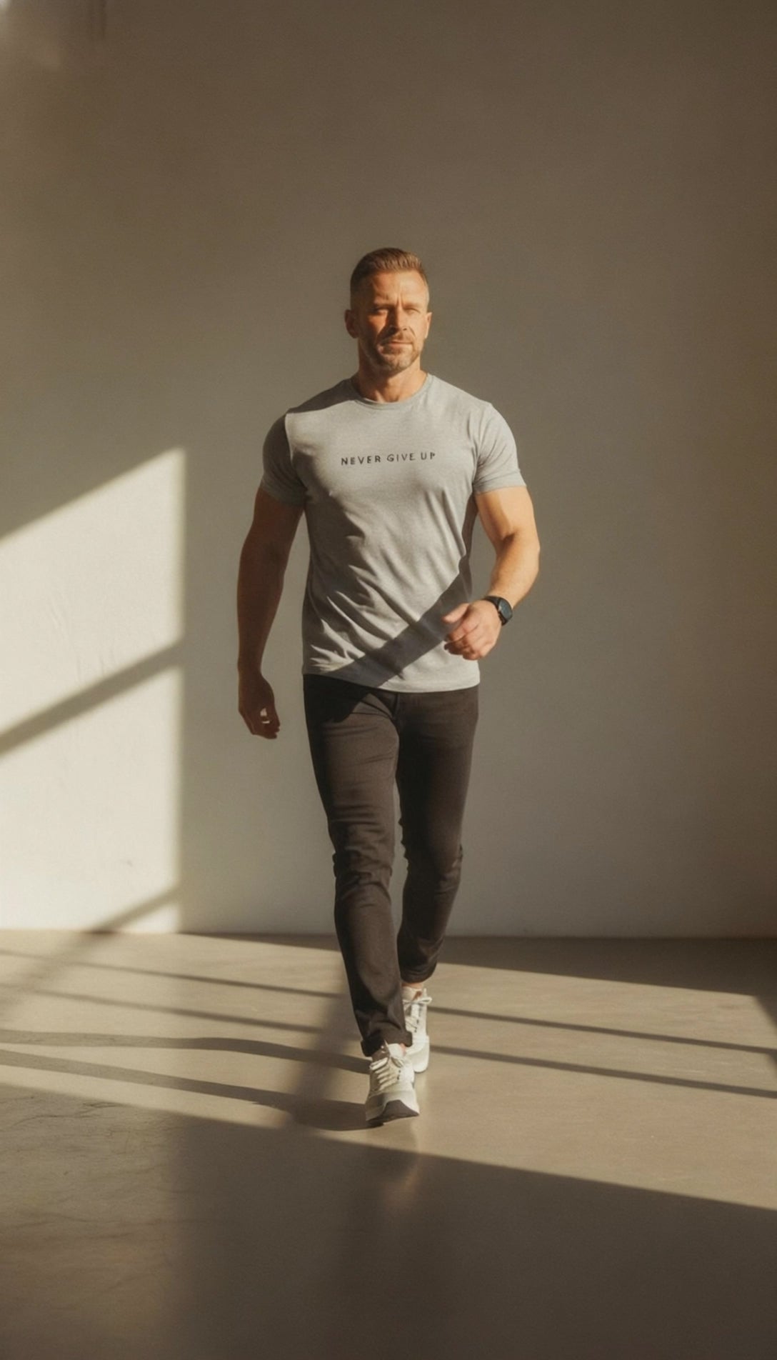 Load video: Never Give Up T-Shirt