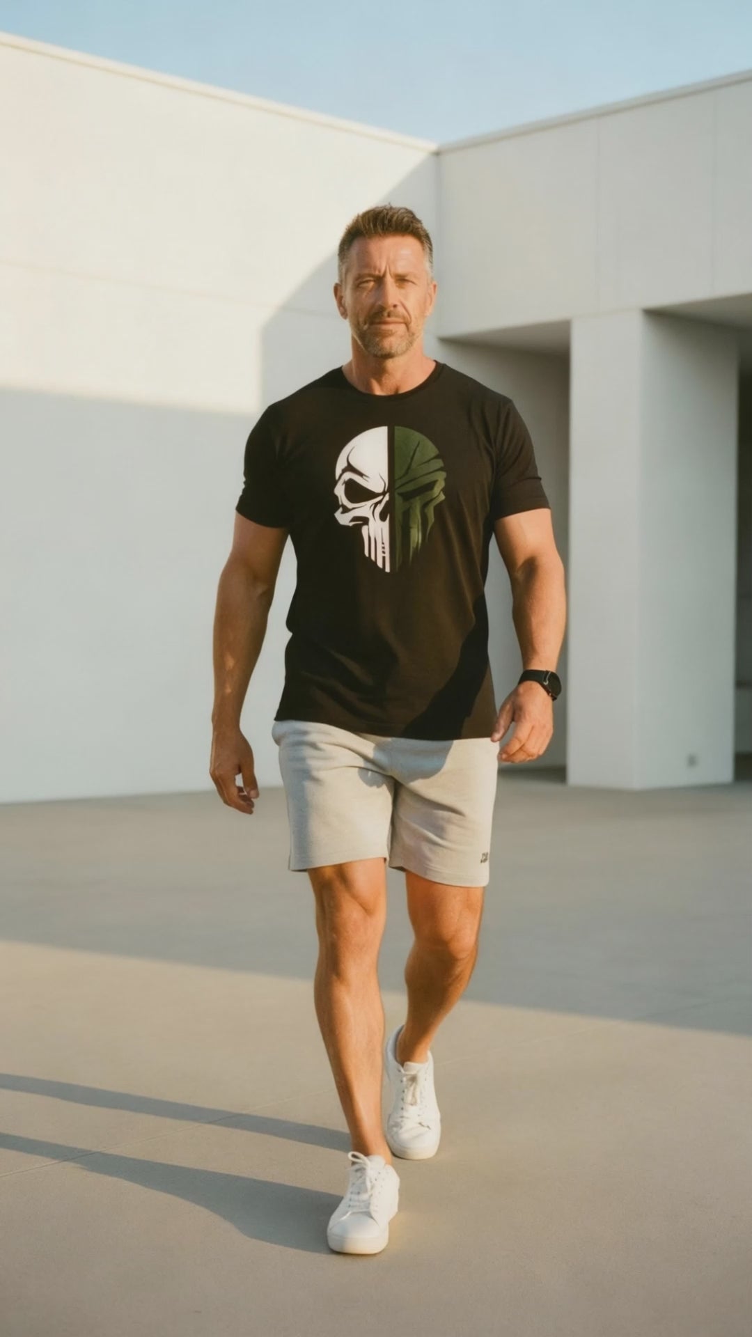 Load video: Military Skull T-Shirt