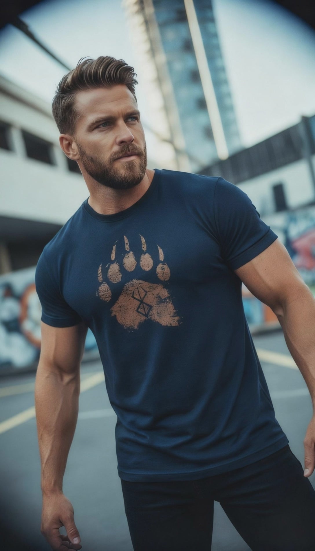 Load video: Berserker Rune Bears Paw T-Shirt