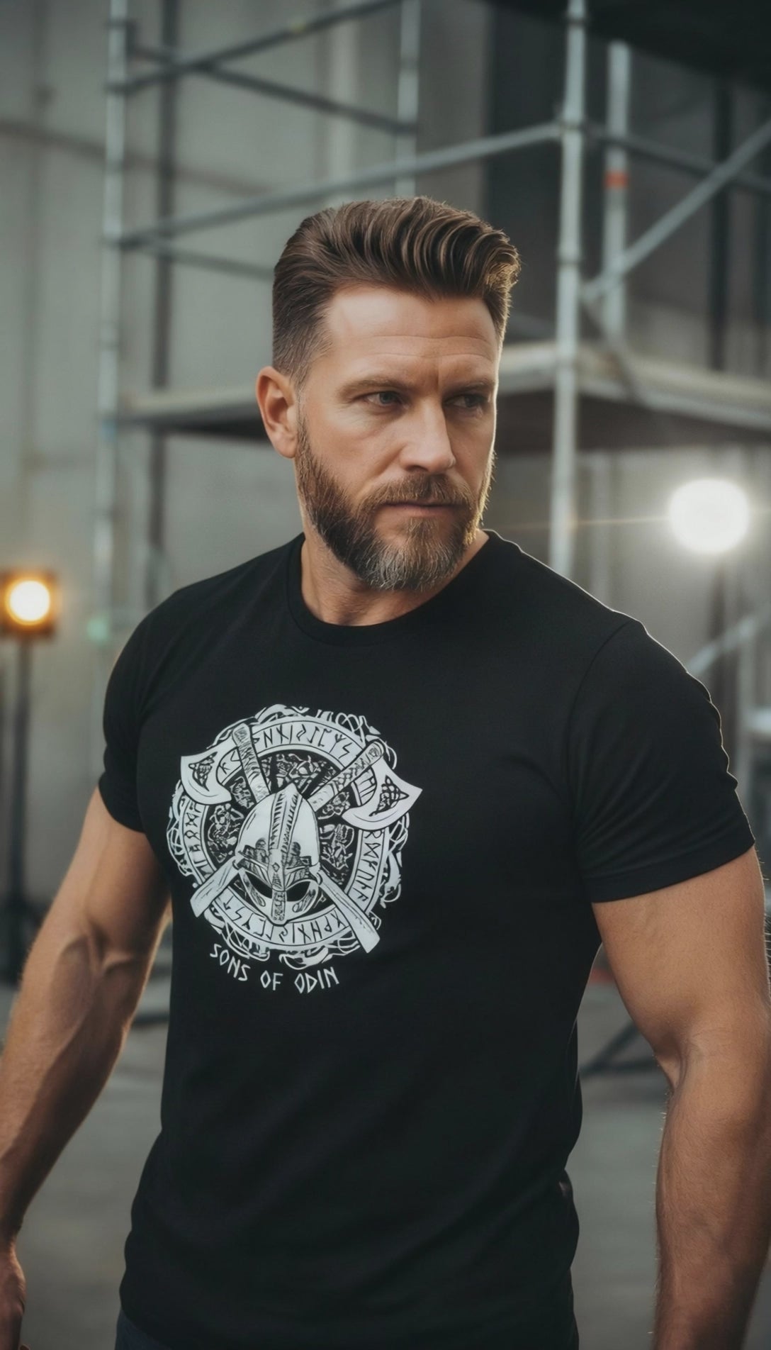 Load video: Viking Odin Axes T-Shirt