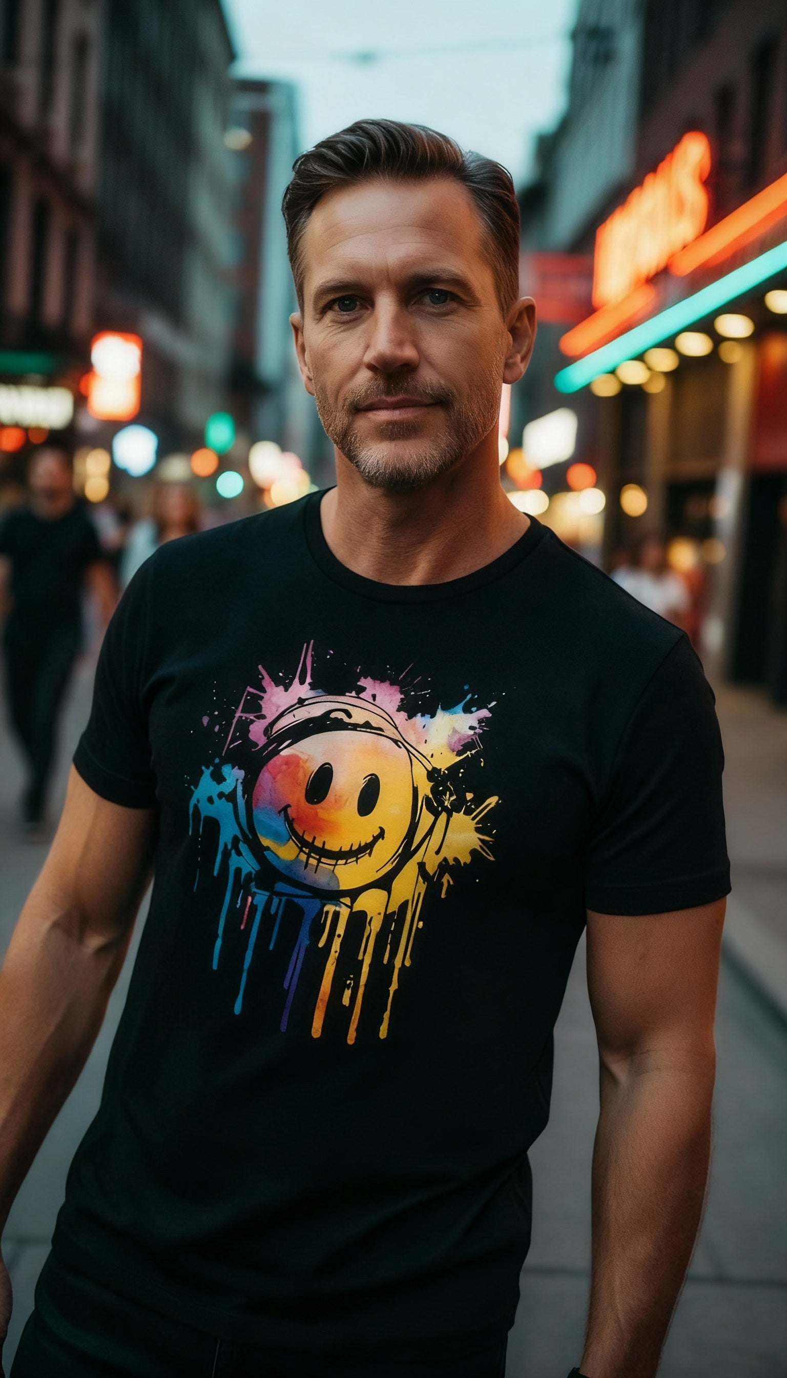 Dripping Painted Smiley T-Shirt