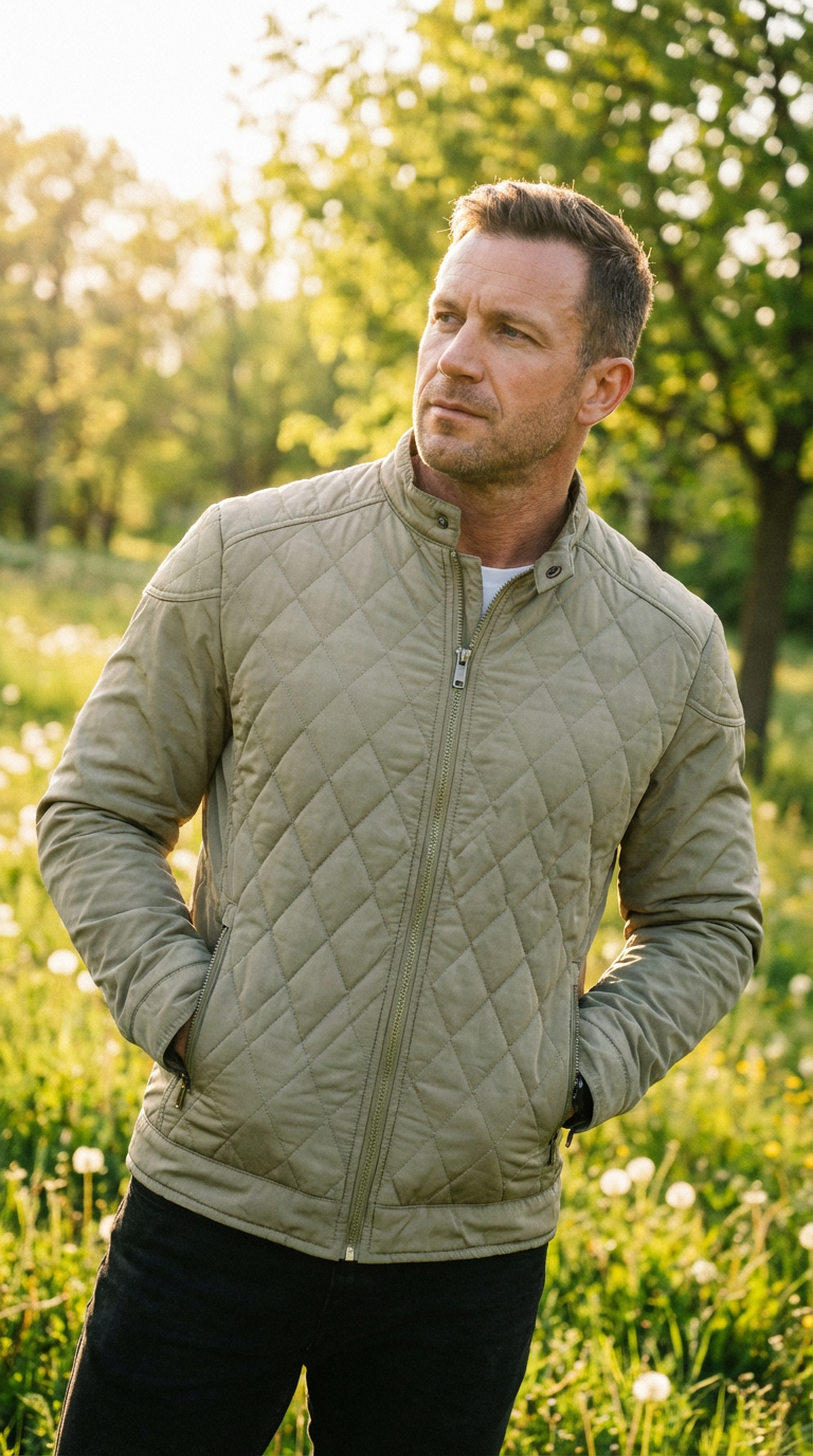 Lewis Quilted Bomber Jacket